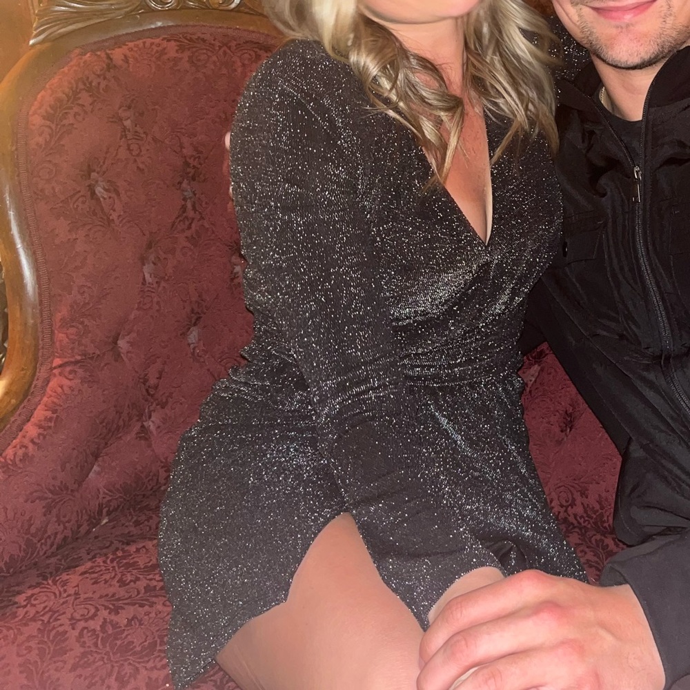 Express Black Silver Dress
